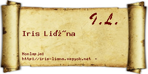 Iris Liána névjegykártya